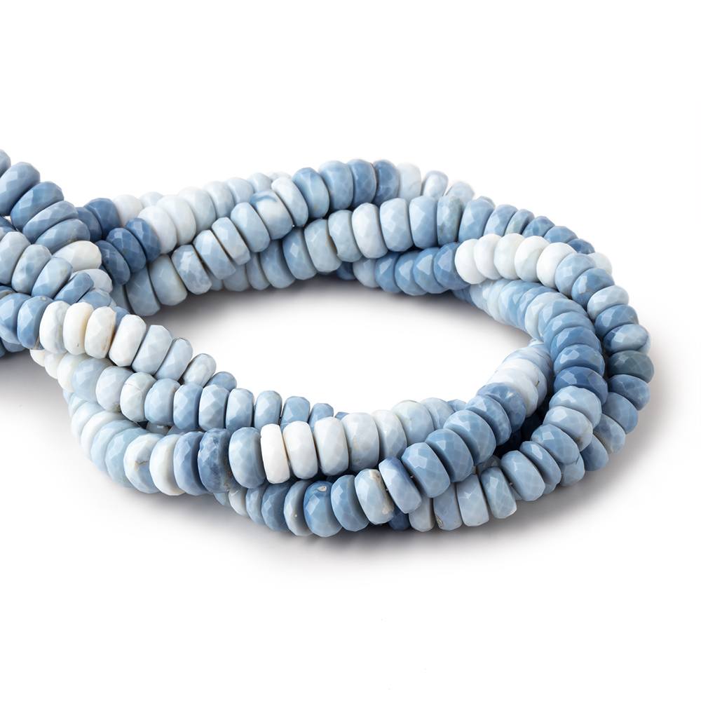 7-9mm Owyhee Denim Blue Opal Faceted Rondelles LOT OF 4 STRANDS (ONLINE ORDER ONLY)