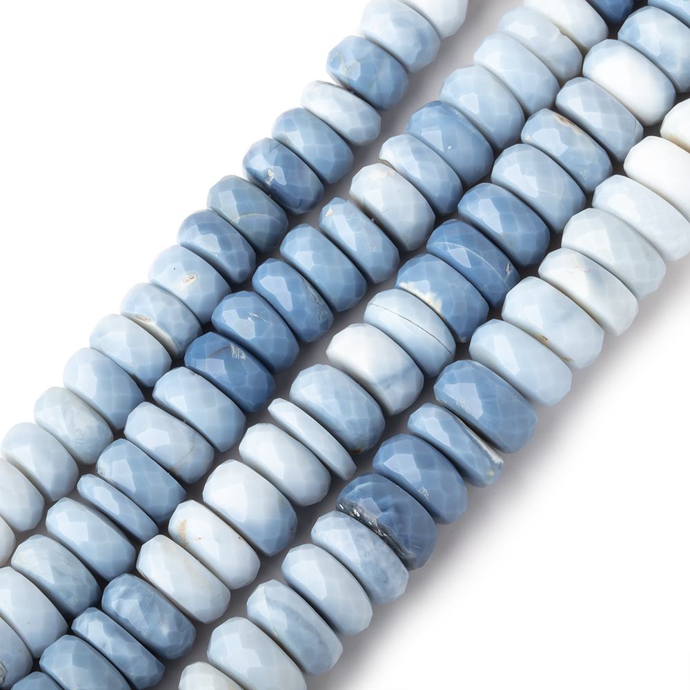 7-9mm Owyhee Denim Blue Opal Faceted Rondelles LOT OF 4 STRANDS (ONLINE ORDER ONLY)
