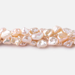 7-9mm Peach Straight Drilled Keshi Freshwater Pearls 16 inch 54 pieces (ONLINE ORDER ONLY)