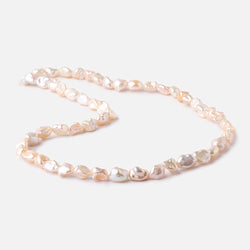 7-9mm Peach Straight Drilled Keshi Freshwater Pearls 16 inch 54 pieces (ONLINE ORDER ONLY)