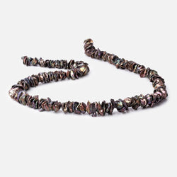 7-9mm Peacock Keshi Center Drilled Freshwater Pearls 15.5 inch 187 beads (ONLINE ORDER ONLY)