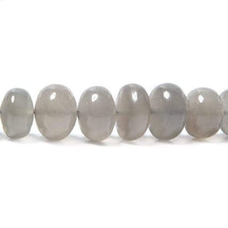 7-9mm Platinum Grey Moonstone Plain Rondelles 78pcs (ONLINE ORDER ONLY)