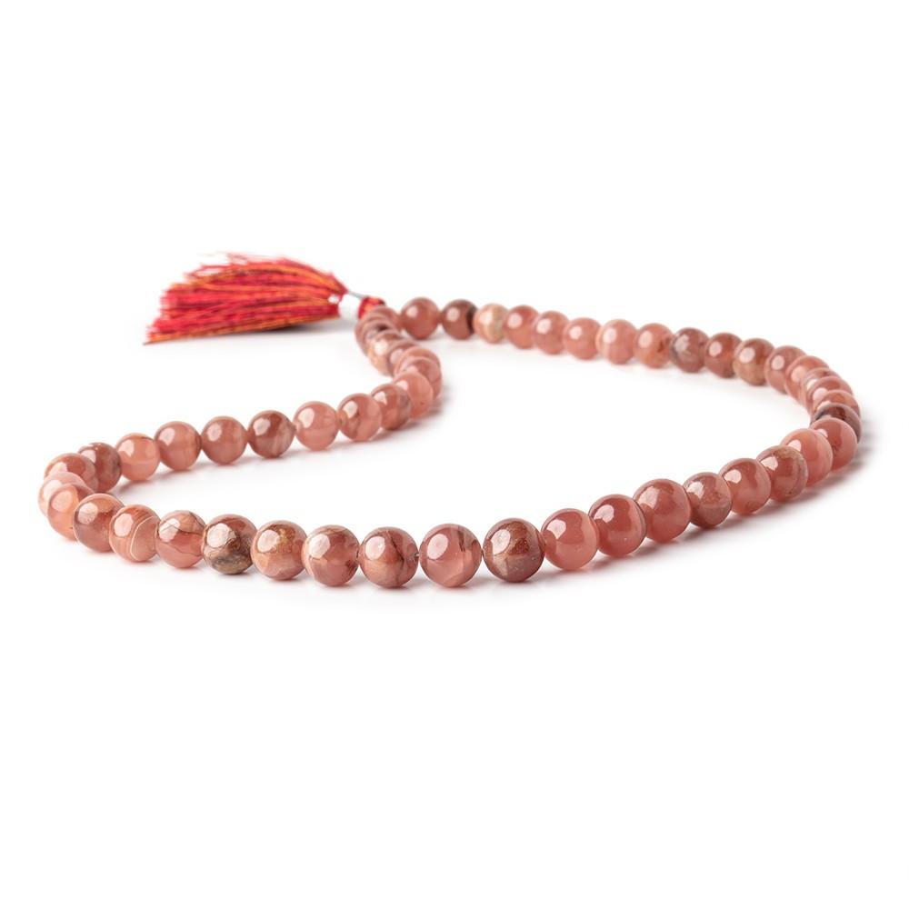 7-9mm Rhodochrosite Plain Round Beads 16 inch 52 pieces AAA (ONLINE ORDER ONLY)