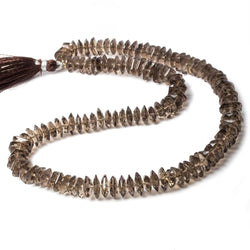 7-9mm Smoky Quartz Center Drilled Multiple Shape Beads 16 inch 130 pieces (ONLINE ORDER ONLY)