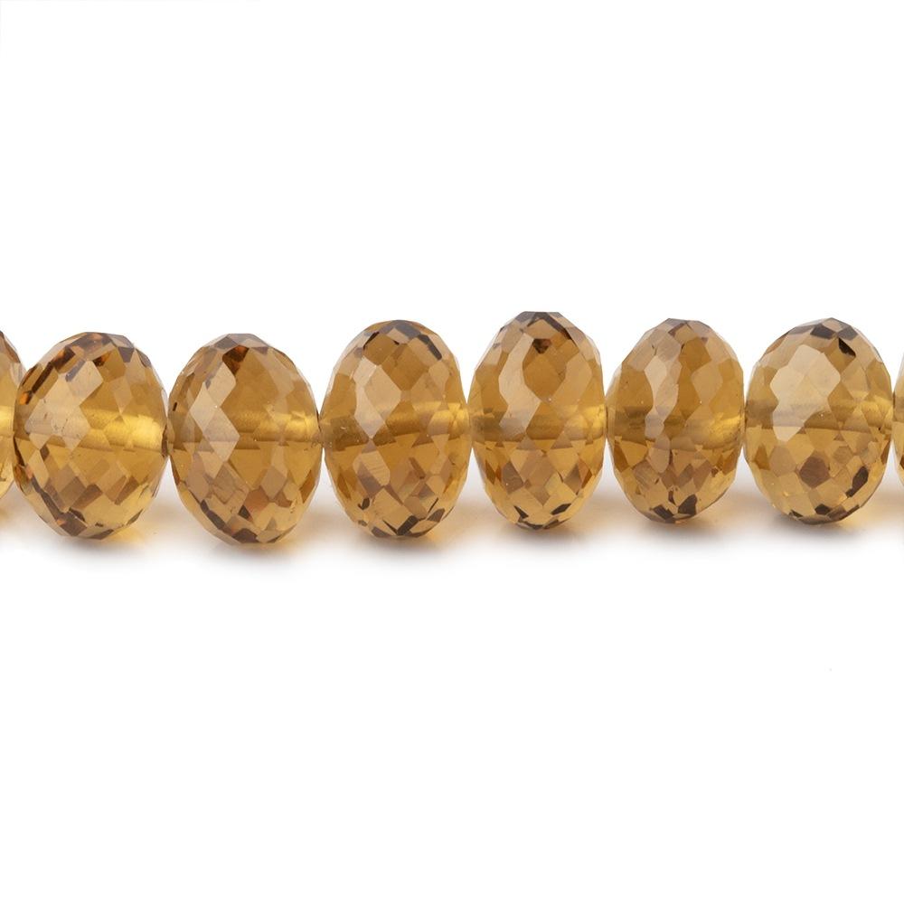 9-10mm Whiskey Quartz Faceted Rondelle Beads 16 inch 50 pieces AAA (ONLINE ORDER ONLY)
