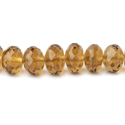 9-10mm Whiskey Quartz Faceted Rondelle Beads 16 inch 50 pieces AAA (ONLINE ORDER ONLY)