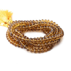 9-10mm Whiskey Quartz Faceted Rondelle Beads 16 inch 50 pieces AAA (ONLINE ORDER ONLY)