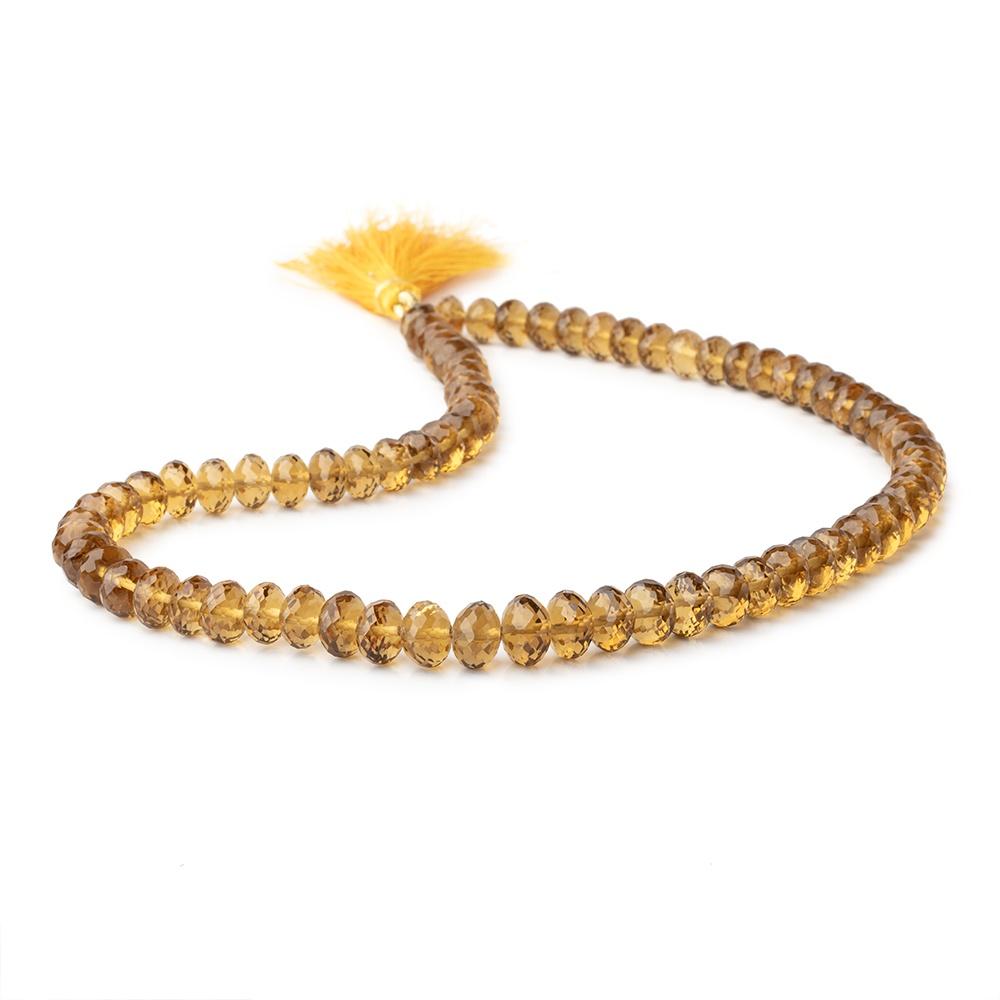 9-10mm Whiskey Quartz Faceted Rondelle Beads 16 inch 50 pieces AAA (ONLINE ORDER ONLY)