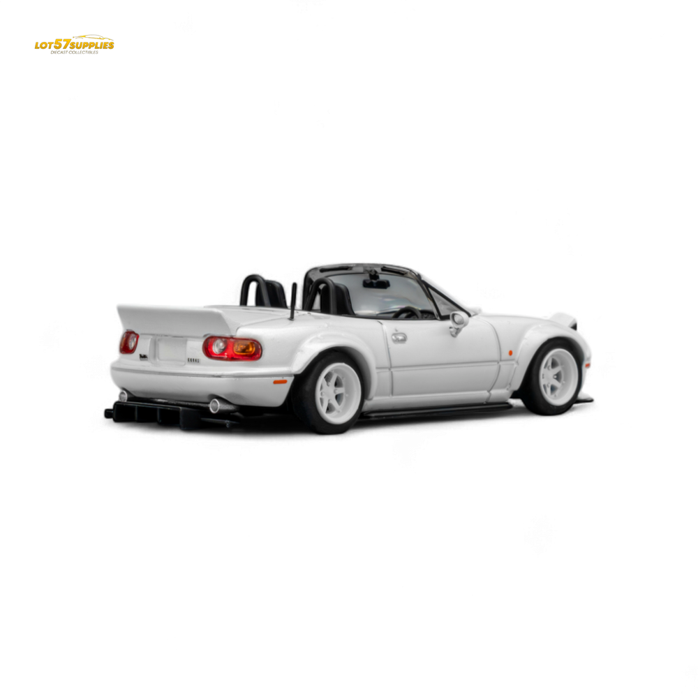 (Pre-Order) Microturbo Custom MX5 Rocket Bunny - Metallic White 1:64 (ONLINE ORDER ONLY)