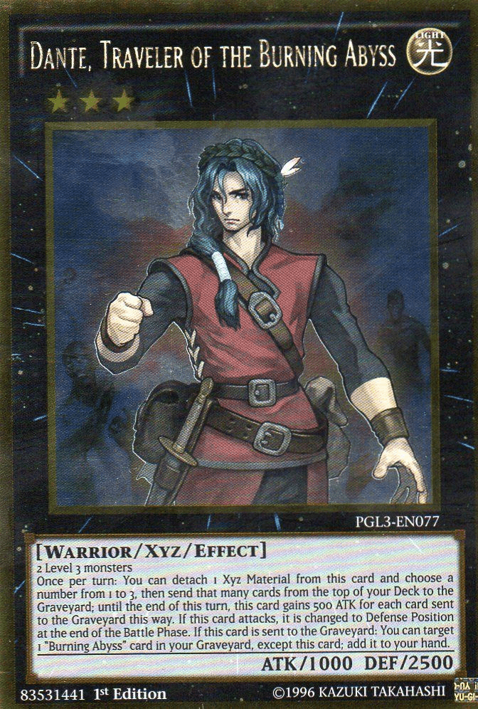 Dante, Traveler of the Burning Abyss [PGL3-EN077] Gold Rare (ONLINE ORDER ONLY)
