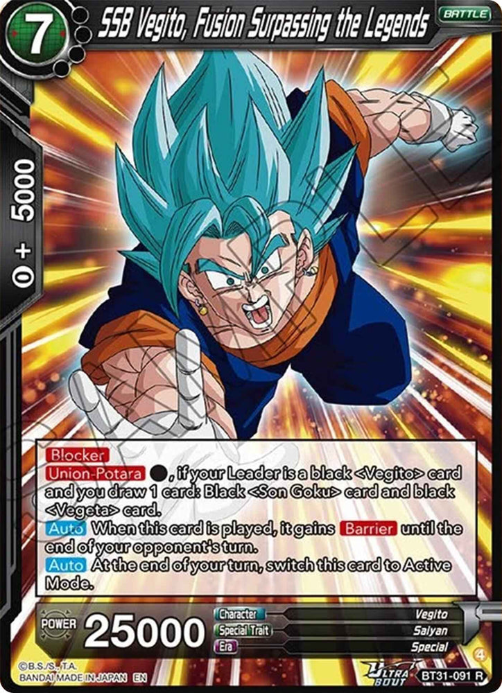 SSB Vegito, Fusion Surpassing the Legends (BT31-091) [Impact Beyond Dimensions]
