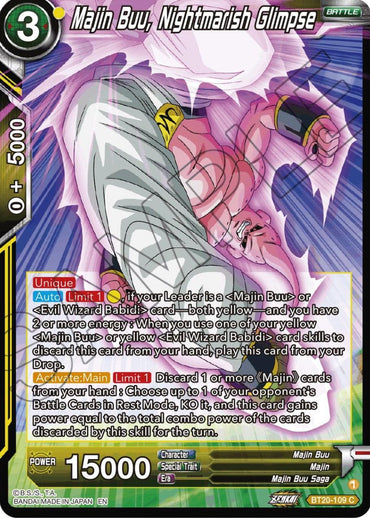 Majin Buu, Nightmarish Glimpse (BT20-109) [Power Absorbed] (ONLINE ORDER ONLY)