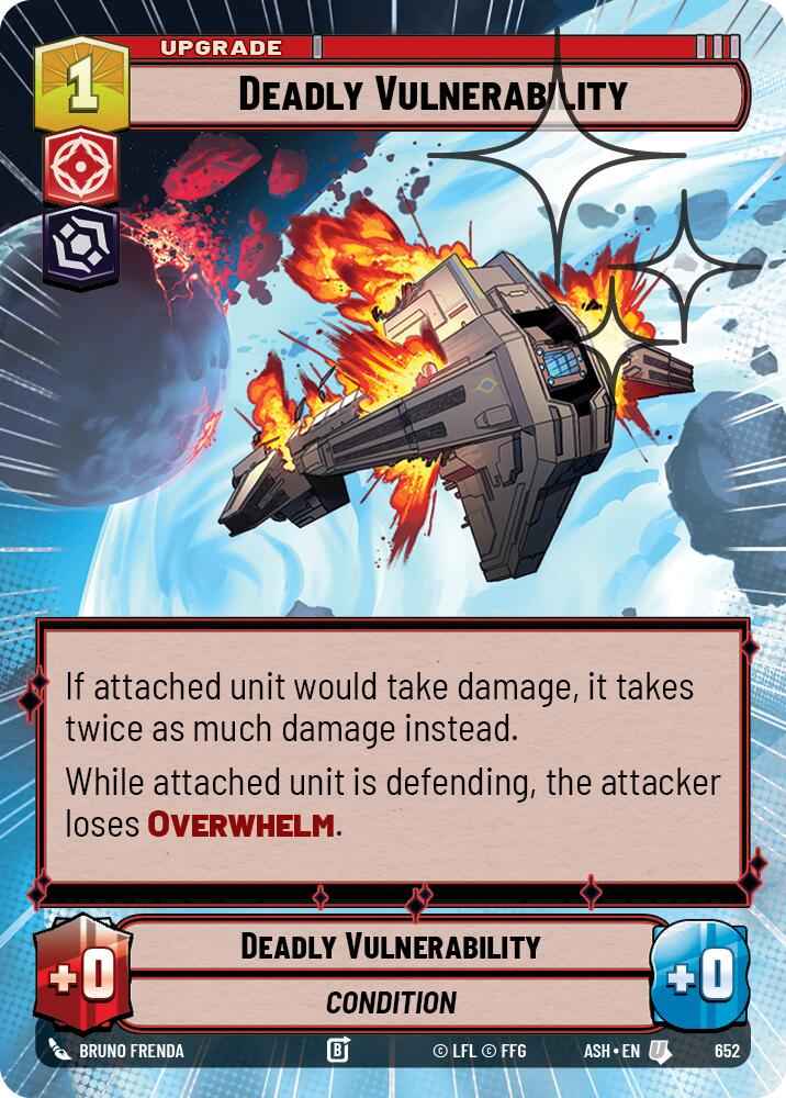 Deadly Vulnerability (652) (Hyperspace Foil) (652) [Ashes of the Empire]