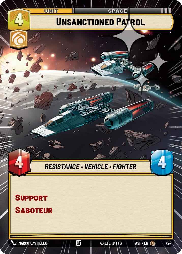 Unsanctioned Patrol (724) (Hyperspace Foil) (724) [Ashes of the Empire]