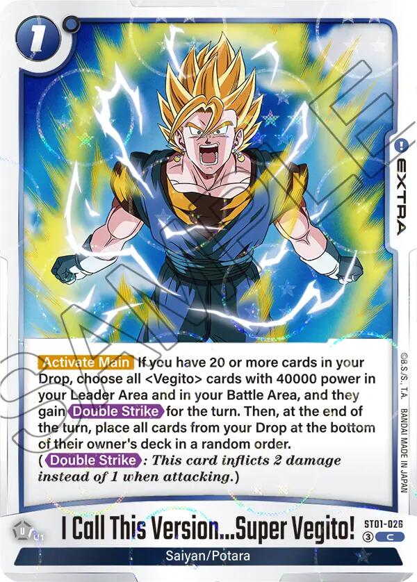 I Call This Version...Super Vegito! (Dragon Ball Pattern) [Story Booster 01]