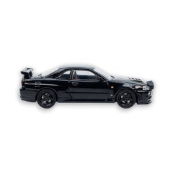 Street Weapon Nissan R34 GT-R Black Snow Drift 1:64