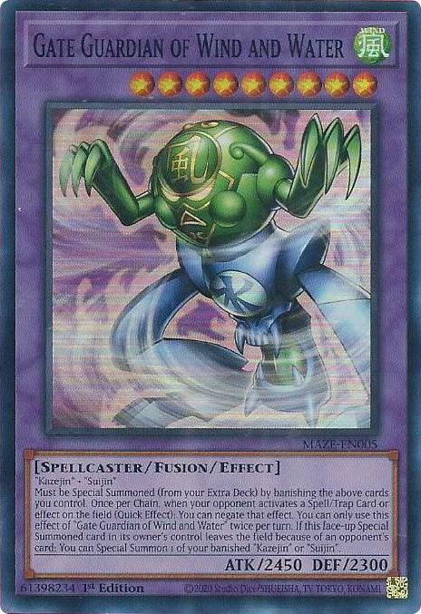 Gate Guardian of Wind and Water [MAZE-EN005] Super Rare (ONLINE ORDER ONLY)