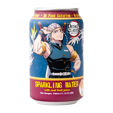Demon Slayer Peach Sparkling Water – 11.16 fl oz (330 ml) Cans – Tengen Uzui Collectible Anime Drink (1 Can) (ONLINE ORDER ONLY)