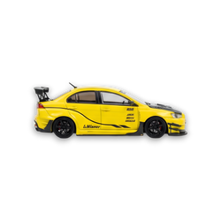 404ERROR Mitsubishi Evolution X Varis Widebody Yellow 1:64