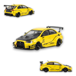 404ERROR Mitsubishi Evolution X Varis Widebody Yellow 1:64
