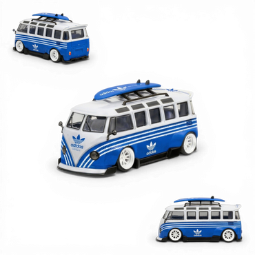 LF Model Volkswagen T1 Kombi with Surfboards Blue/White 1:64