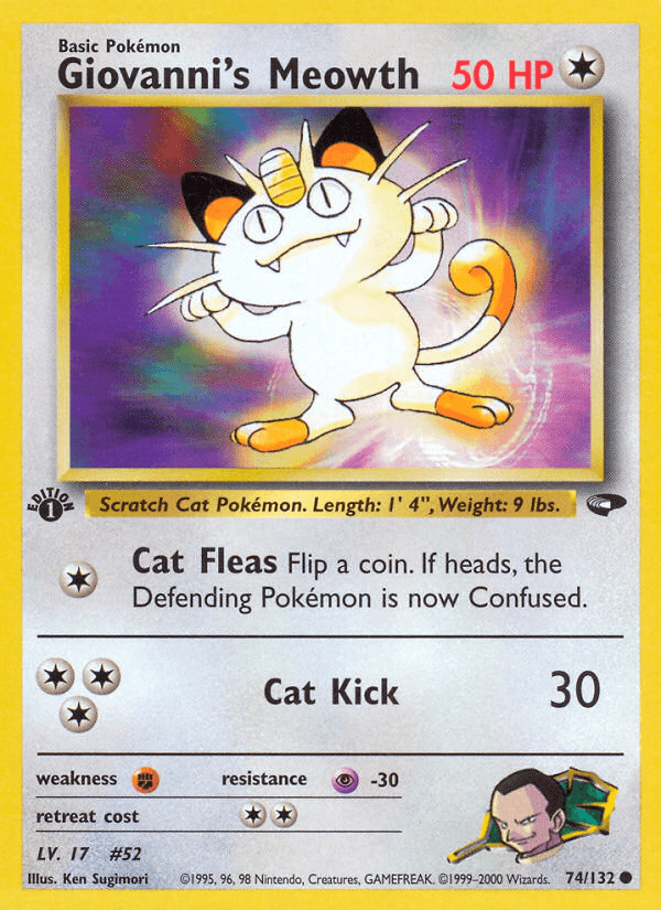 Giovanni's Meowth (74/132) [Gym Challenge 1st Edition] (Online Only)