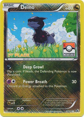 Deino (97/113) (League Promo 1st Place) [Black & White: Legendary Treasures] (Online Only)