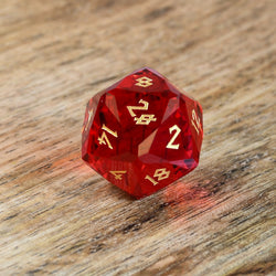 Ruby Multifaceted Glass Dice Set (ONLINE ORDER ONLY)
