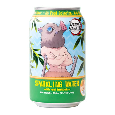 Demon Slayer Yuzu Sparkling Water – 11.16 fl oz (330 ml) Cans – Inosuke Hashibira Collectible Anime Drink (1 Can) (ONLINE ORDER ONLY)
