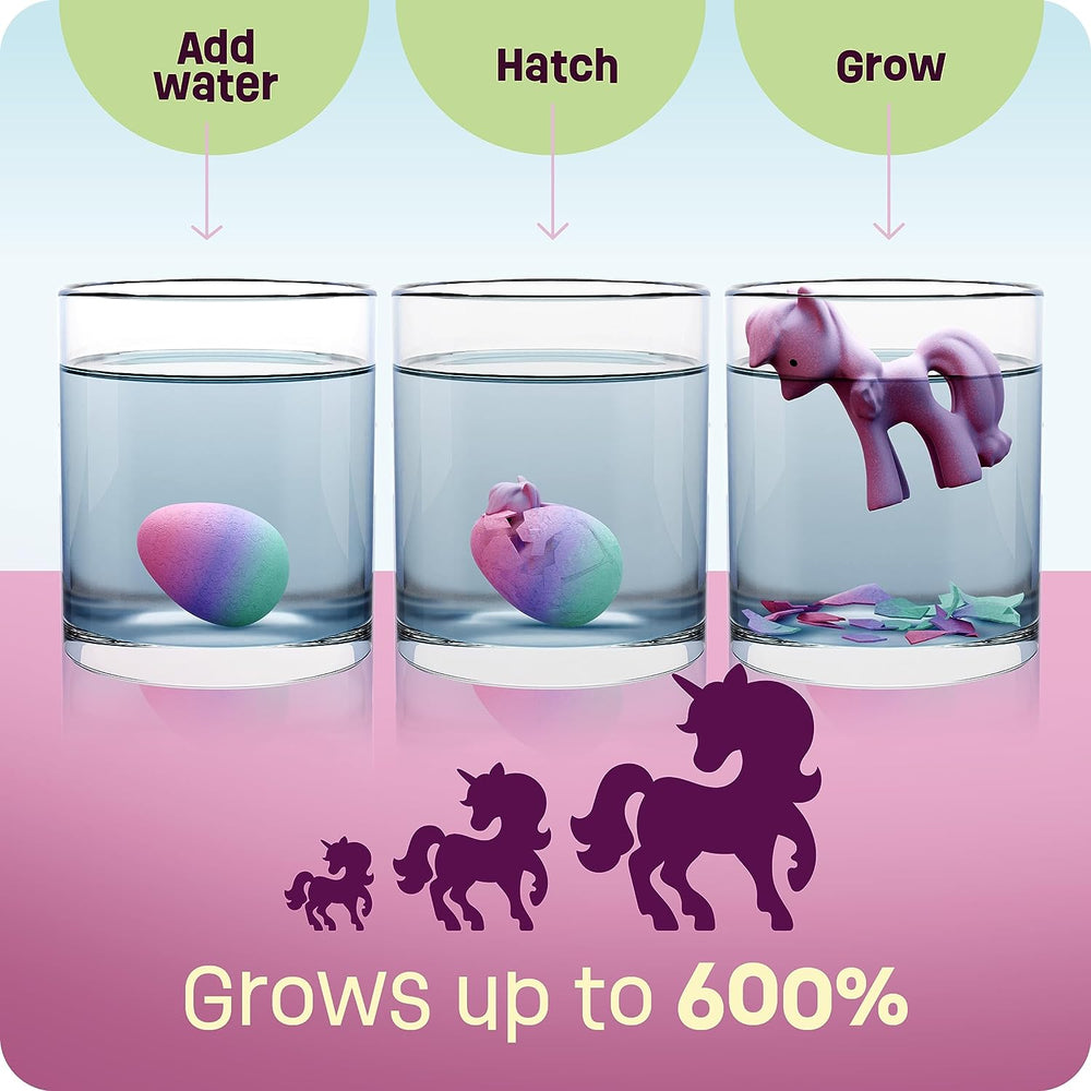 Dan&Darci Unicorn Hatching Surprise Eggs for Kids - 6 Pack - Grows 600% - Unicorn Toys for Girls & Boys by Surreal Brands (ONLINE ORDER ONLY)