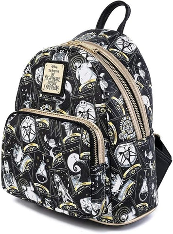 Loungefly Disney Nightmare Before Christmas Tarot Card AOP Womens Double Strap Shoulder Bag Purse (ONLINE ORDER ONLY)