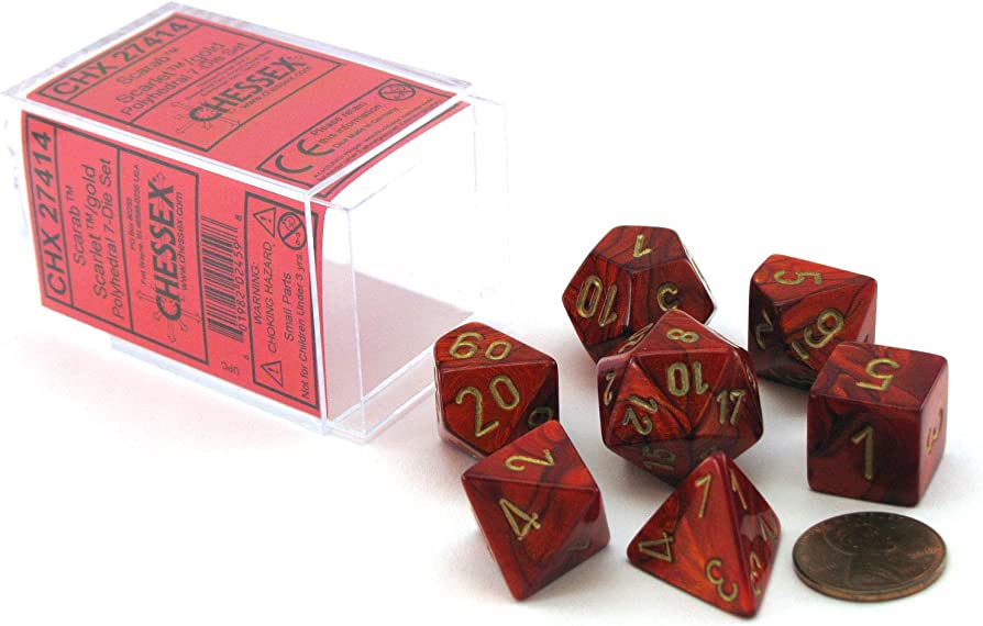 Chessex: Polyhedral Scarab Dice sets (Online Order Only)