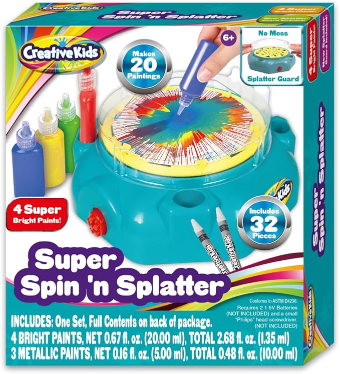 Creative Kids Spin Art Machine in Aqua Blue! Top Rated for Quality and Ease of use! (ONLINE ORDER ONLY)
