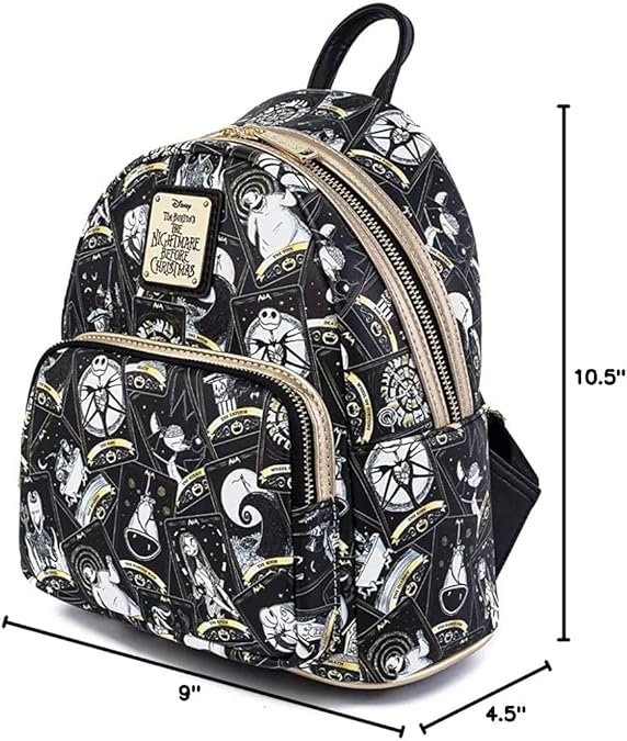 Loungefly Disney Nightmare Before Christmas Tarot Card AOP Womens Double Strap Shoulder Bag Purse (ONLINE ORDER ONLY)