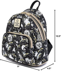 Loungefly Disney Nightmare Before Christmas Tarot Card AOP Womens Double Strap Shoulder Bag Purse (ONLINE ORDER ONLY)