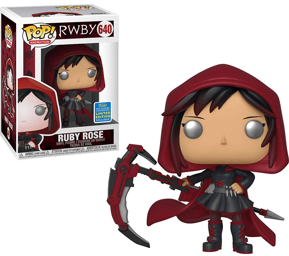 Funko POP! RWBY - Ruby Rose Vinyl Figure #640 2019 Summer Convention Exclusive (NOT 100% MINT) (ONLINE ORDER ONLY)