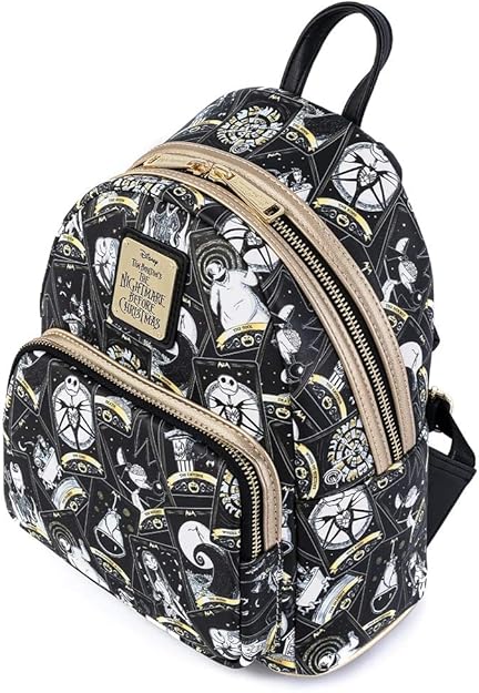 Loungefly Disney Nightmare Before Christmas Tarot Card AOP Womens Double Strap Shoulder Bag Purse (ONLINE ORDER ONLY)