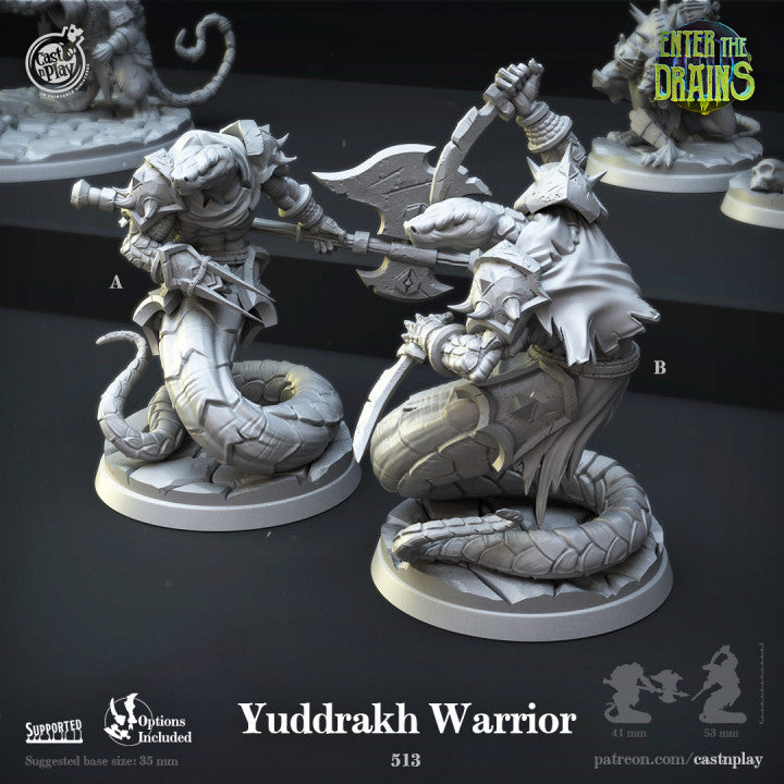 Yuddrakh Warrior Set – Yuan-ti Fighter Miniatures (ONLINE ORDER ONLY)