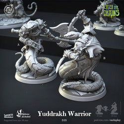 Yuddrakh Warrior Set – Yuan-ti Fighter Miniatures (ONLINE ORDER ONLY)