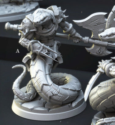 Yuddrakh Warrior Set – Yuan-ti Fighter Miniatures (ONLINE ORDER ONLY)