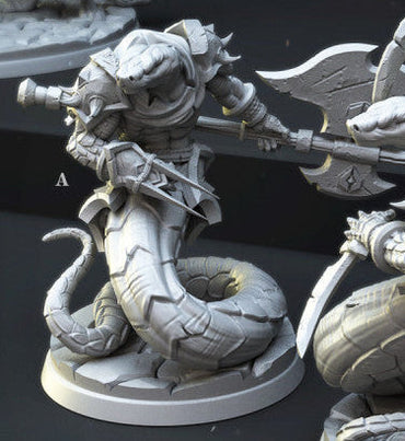 Yuddrakh Warrior Set – Yuan-ti Fighter Miniatures (ONLINE ORDER ONLY)