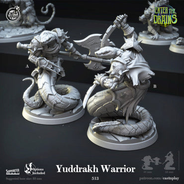 Yuddrakh Warrior Set – Yuan-ti Fighter Miniatures (ONLINE ORDER ONLY)