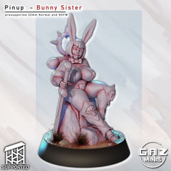 Bunny Sister Squad Captain - Sci-Fi Miniature - (SFW/NSFW 18+) (ONLINE ORDER ONLY)