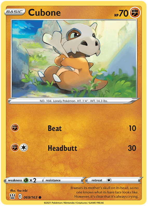 Cubone (069/163) [Sword & Shield: Battle Styles] (Online Only)
