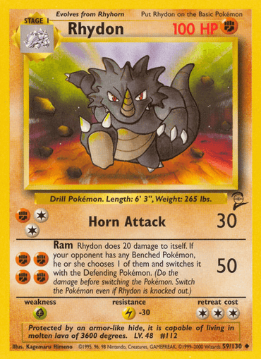 Rhydon (59/130) [Base Set 2] (Online Only)