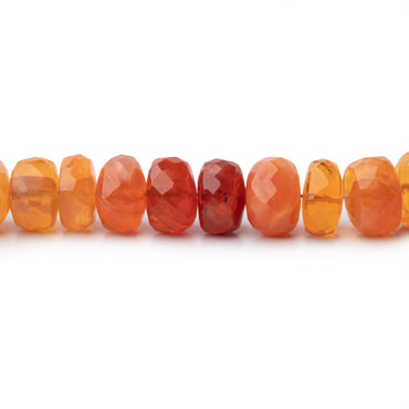 7mm Fire Opal Faceted Rondelle Beads 15 inch 82 pieces (ONLINE ORDER ONLY)