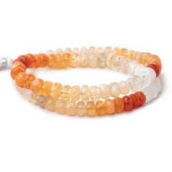 7mm Fire Opal Faceted Rondelle Beads 15 inch 82 pieces (ONLINE ORDER ONLY)