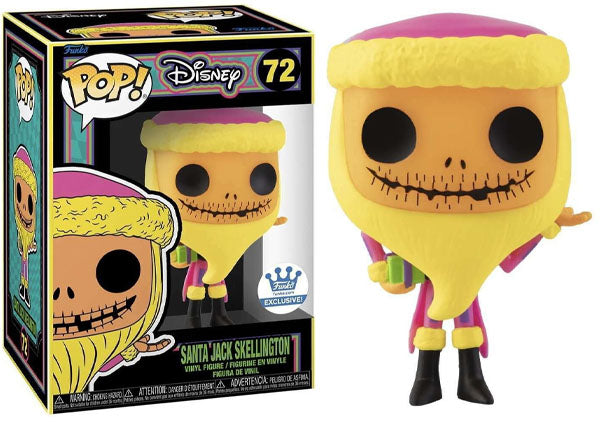 Santa Jack Skellington (Black Light, The Nightmare Before Christmas) 72 - Funko Shop Exclusive (Online Order Only)