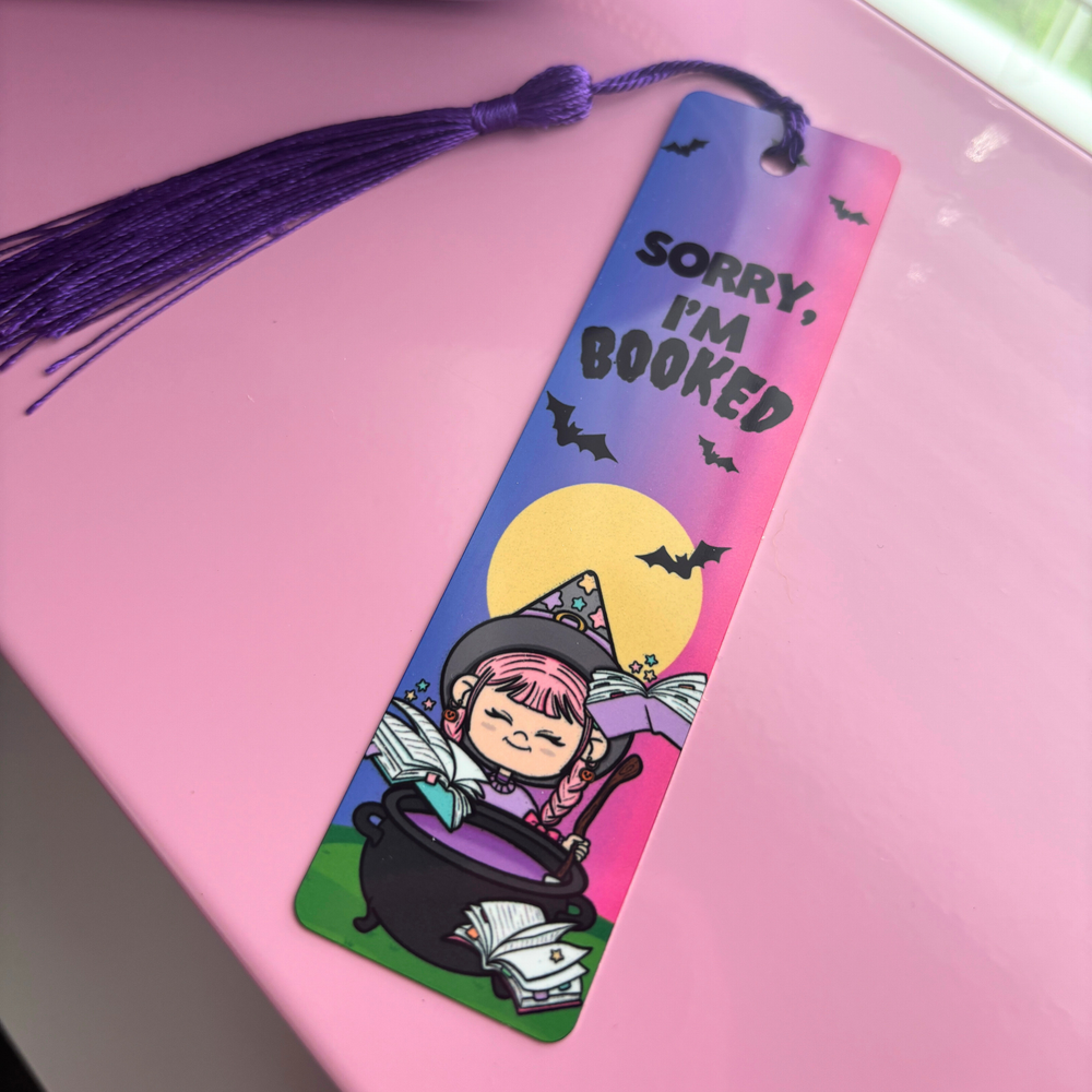 Sorry, I'm Booked| Witches Vibes| Metal Bookmark (ONLINE ORDER ONLY)