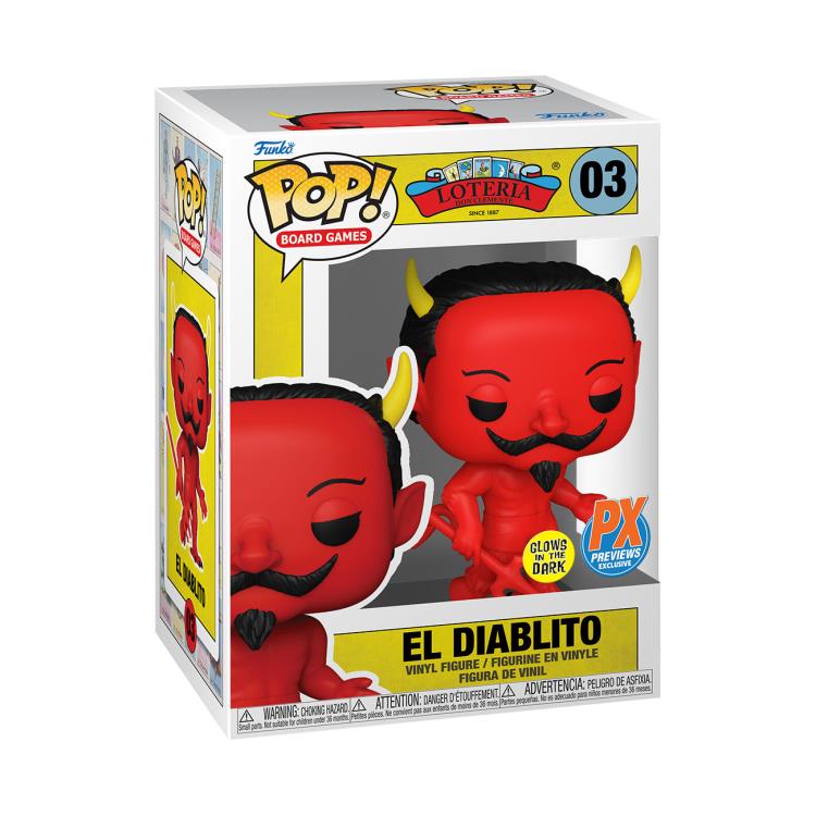 Funko POP! Loteria - El Diablito (Glow-in-the-Dark) Vinyl Figure #3 Preview Exclusives (PX) (ONLINE ORDER ONLY)